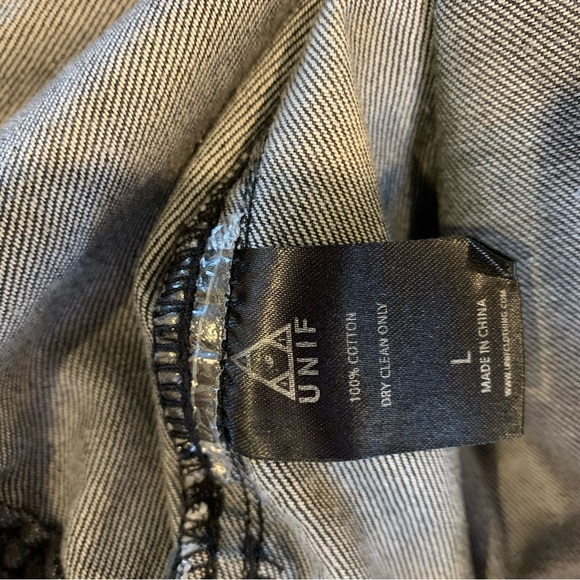 Unif Death Rows vintage black denim vest size Large - Picture 7 of 7